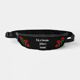 Fáj a faszom Jelen-t iszom! fekete oldaltáska Fanny Pack