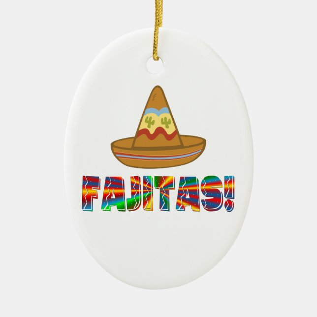 Fajita Love Ceramic Ornament (Front)