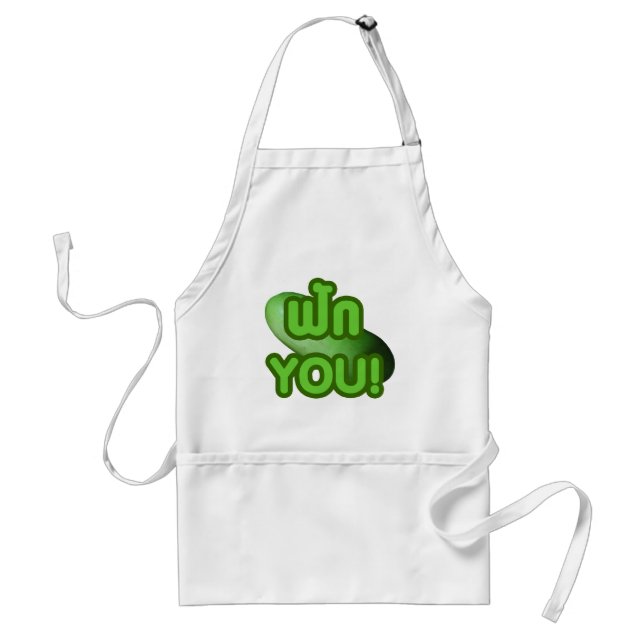 FAK YOU! ... Green Squash (Winter Melon) Adult Apron (Front)