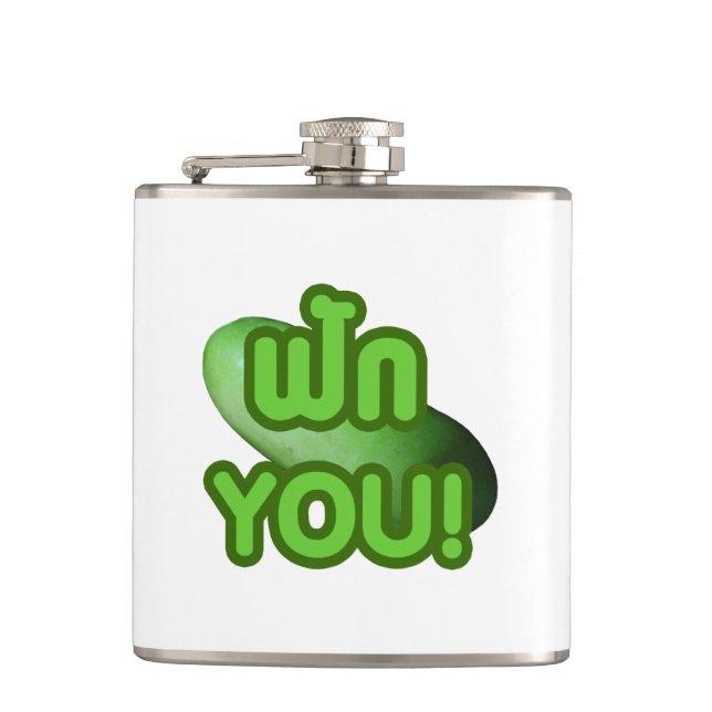 FAK YOU! ... Green Squash (Winter Melon) Flask (Front)