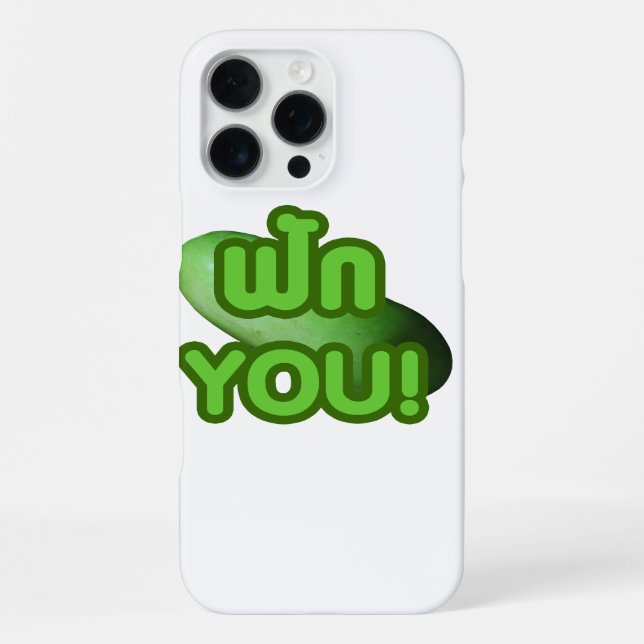 FAK YOU! ... Green Squash (Winter Melon) Iphone Case (Back)