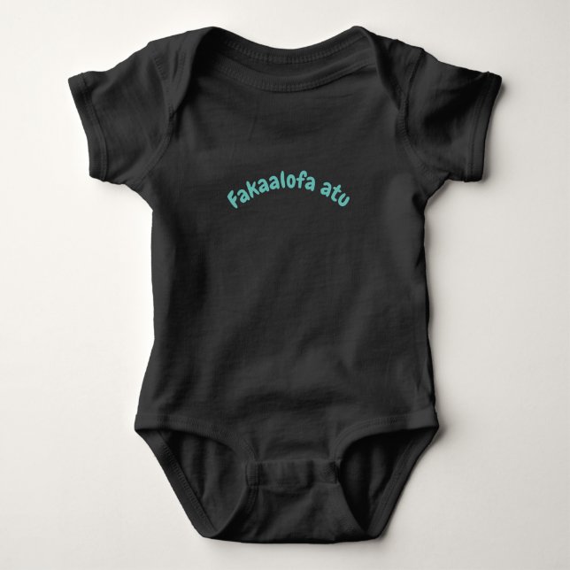 Fakaalofa atu (Niuean greeting) baby outfit Baby Bodysuit (Front)