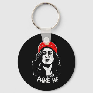 Fake Af Kamala Harris Communism Election Humor Men Keychain