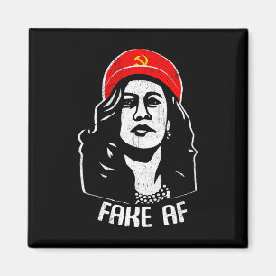 Fake Af Kamala Harris Communism Election Humor Men Magnet