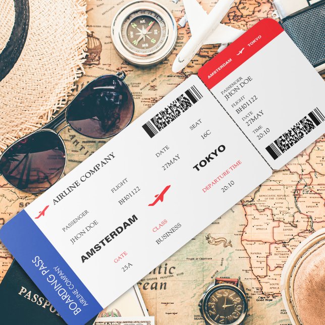 Fake Airline Ticket Boarding Pass Classic Invitation (Fake Airline Ticket Boarding Pass Classic Invitation)