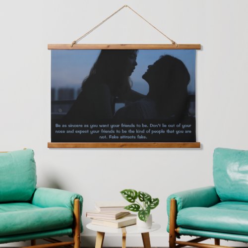 Fake attracts fake couple kissing dark gesture hanging tapestry