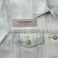 Fake Beige Snakeskin Name Tag
