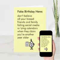 Designer Greetings The Daily News : Fake News Funny / Humorous Birthday  Card 