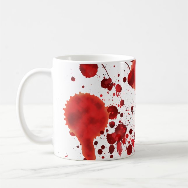 Fake Blood Splatters Coffee Mug (Left)