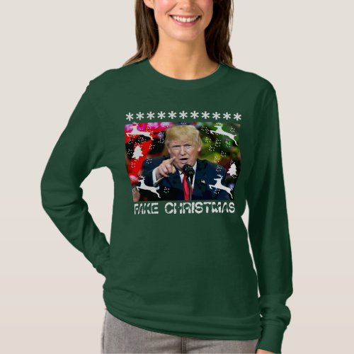 Fake Christmas Donald Trump Ugly Christmas Shirt