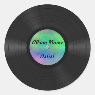 Fake Custom Vinyl Record Classic Round Sticker