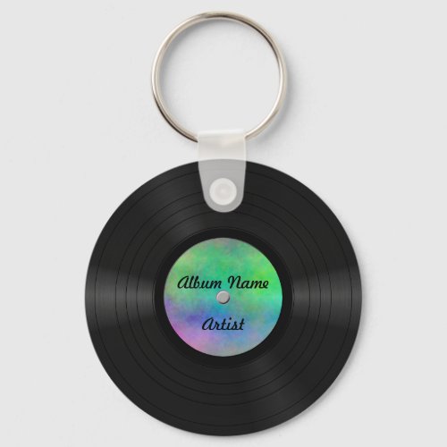 Fake Custom Vinyl Record Keychain