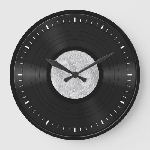Fake Custom Vinyl Record Large Clock