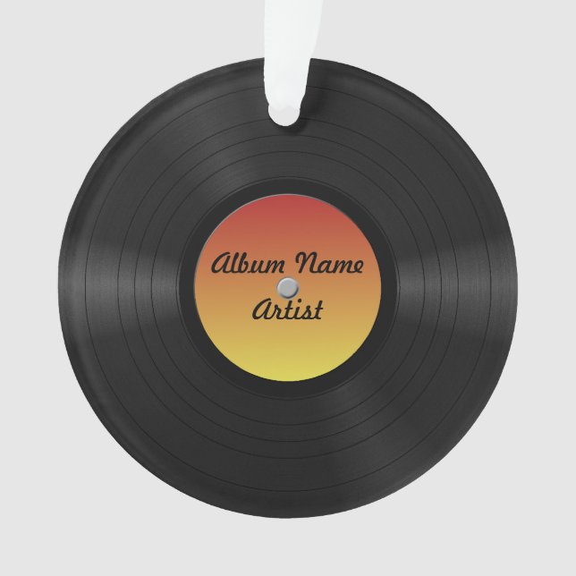 Fake Custom Vinyl Record Ornament (Front)