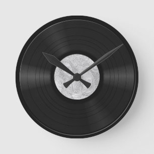 Fake Custom Vinyl Record Round Clock