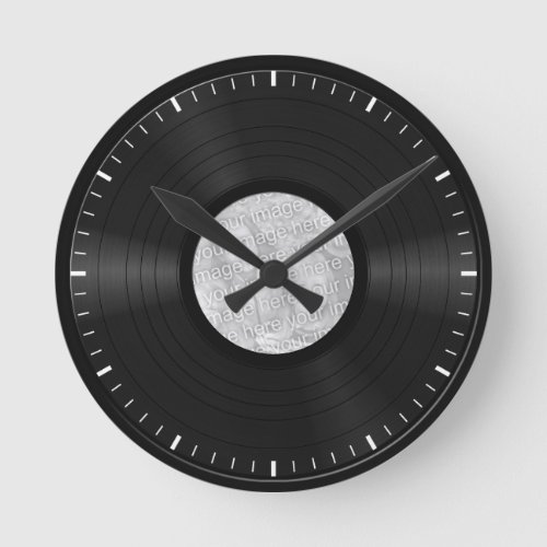 Fake Custom Vinyl Record Round Clock