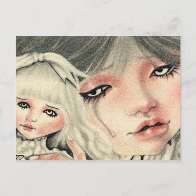 Fake Doll Sad Postcard (Front)