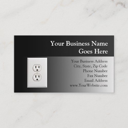 Fake Electrical Outlet Business Card