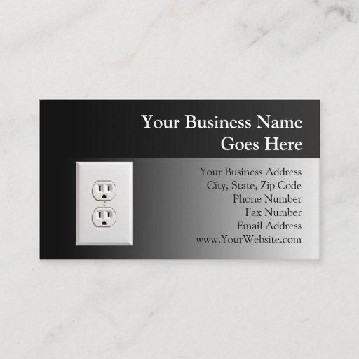 Customizable Fake Electrical Outlet Business Card
