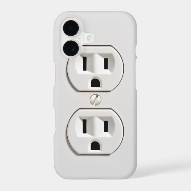 Fake Electrical Outlet Funny Iphone Case (Back)