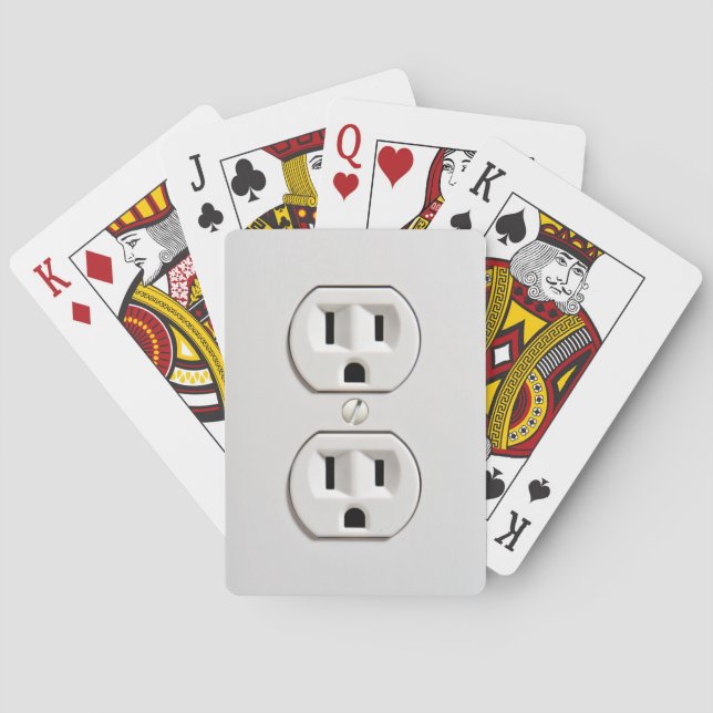 Fake Electrical Outlet Poker Cards (Back)