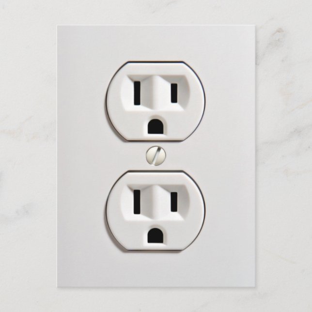 Fake Electrical Outlet Postcard (Front)