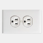 Fake Electrical Outlet Rectangular Sticker