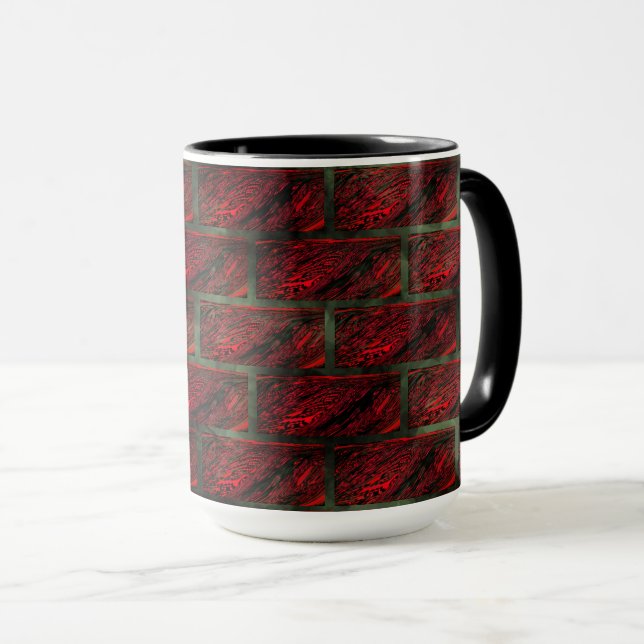 Fake exposed brick wall or tiles simulating it? mug (Front Right)