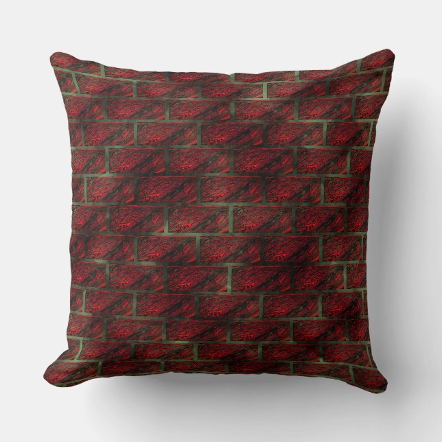 Fake exposed brick wall or tiles simulating it? throw pillow (Front)