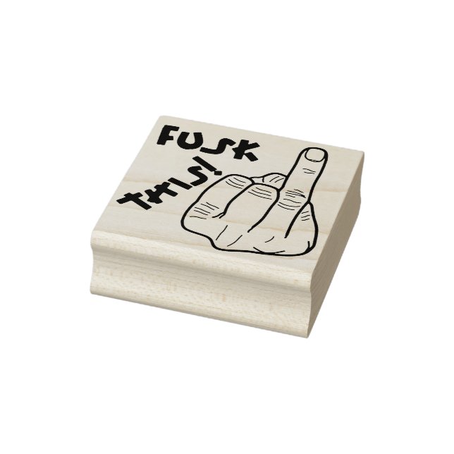 Fake F-Bomb Funny Joke – Censored Swear Word Rubber Stamp (Stamp)
