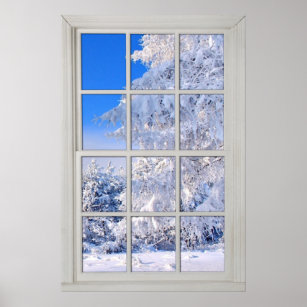 Snowy Window View Art Print for Sale by MetallicWings15