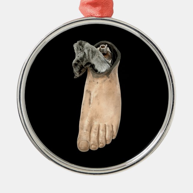 Fake Foot Metal Ornament (Front)