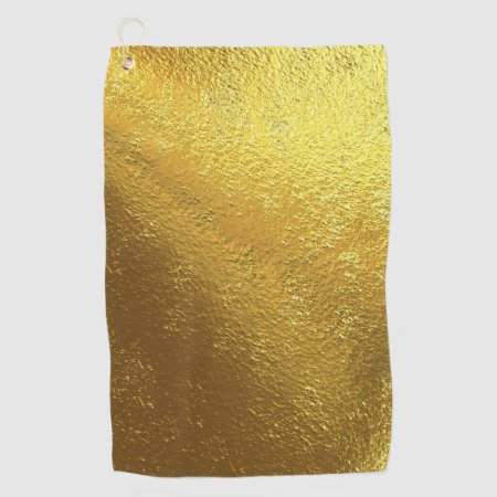 Fake Gold Foil Golf Towel