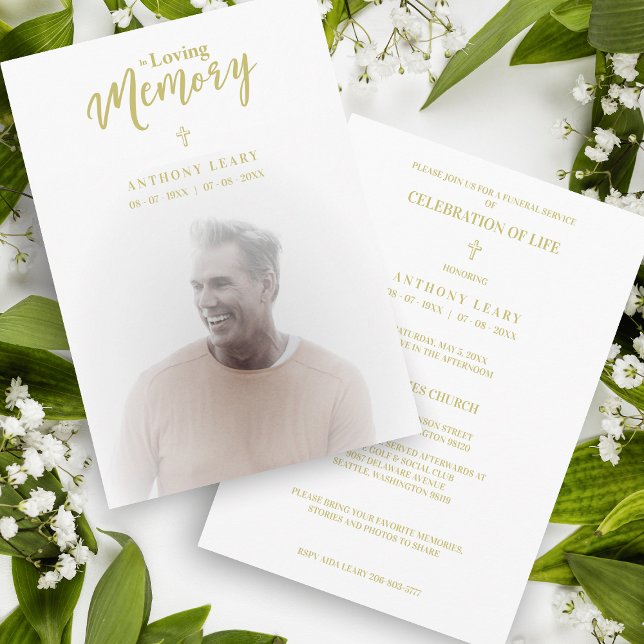 Fake Golden In Loving Memory Photo Funeral (Creator Uploaded)