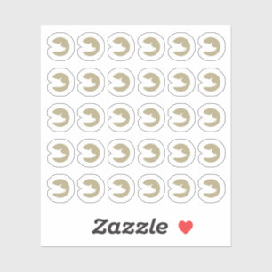 Fake Golden Pork Wedding Guests Meal Choice Sticker