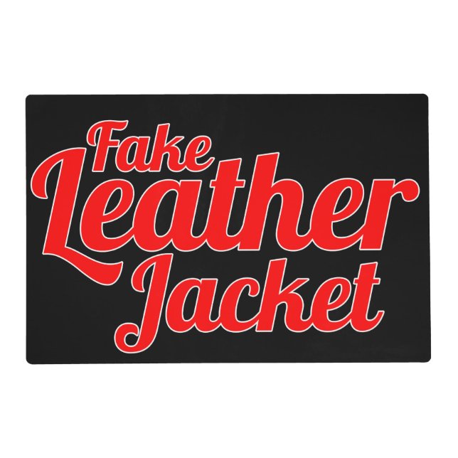 Fake Leather Jacket - Placemat (Front)