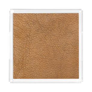 fake leather look acrylic tray