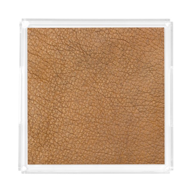 fake leather look acrylic tray (Front)