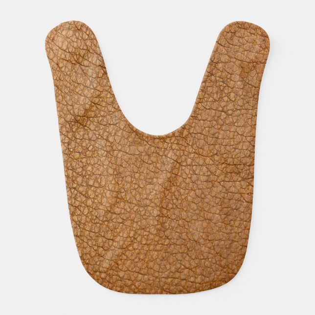 fake leather look baby bib (Front)