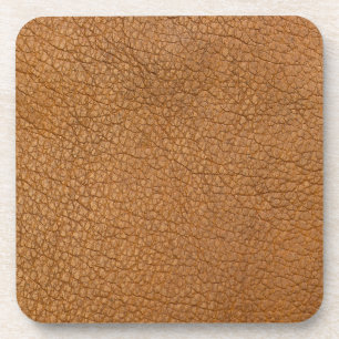 fake leather look beverage coaster