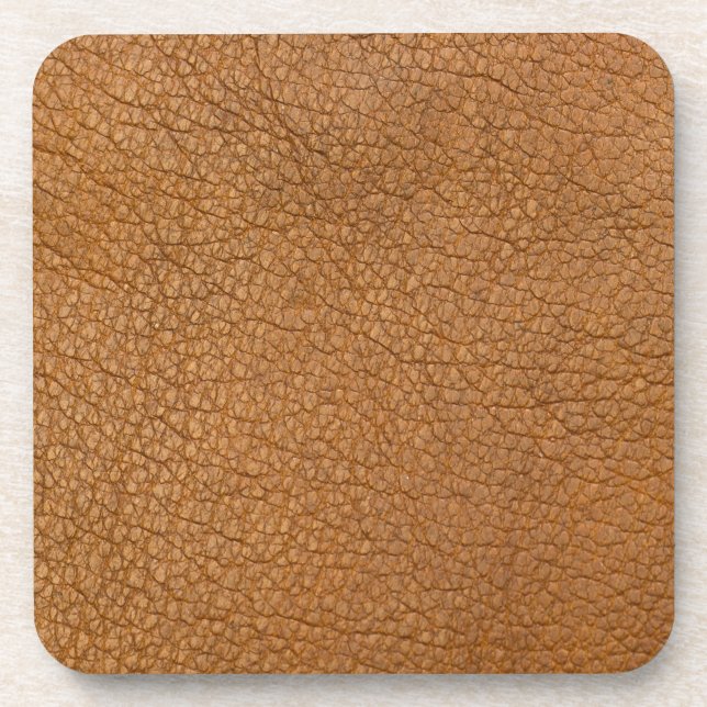 fake leather look beverage coaster (Front)