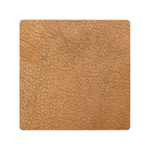 fake leather look metal print