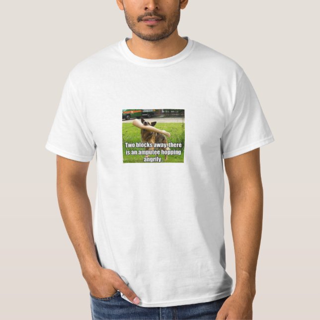 Fake Leg Dog T-Shirt (Front)