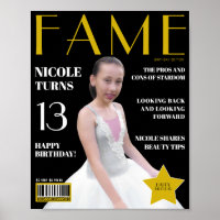 Fake Magazine Cover Fame Girls Birthday