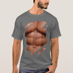 Fake Muscle Under Halloween Costume best Mens Abs T-Shirt