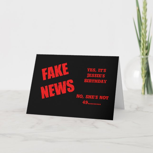 FAKE NEWS 50th Birthday Card (Front)