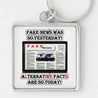 Fake News & Alternative Facts Premium Sq Keychain