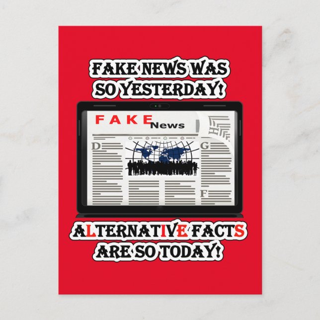 Fake News and Alternative Facts Postcard (Front)