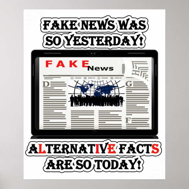 Fake News and Alternative Facts Value Poster Paper (Front)