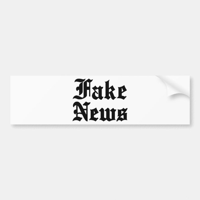 Fake News Bumper Sticker (Front)